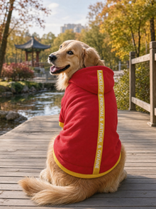 Knight's Crest Velvet Dog Hoodie