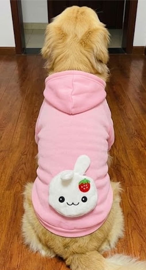 🐰 Pink Bunny Dog Hoodie